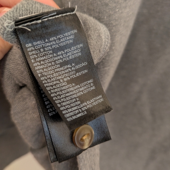 North Face Sweater Mens XL Long Sleeve Crew Neck Pullover Henley Heather Grey - Picture 6 of 6